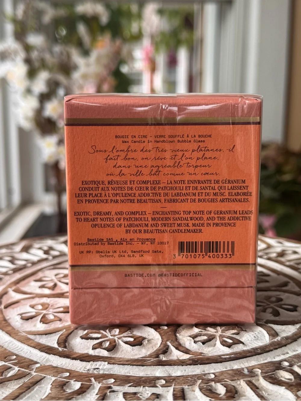 Anthropologie Bastide Ambre Soir Luxury Candle 6.7 oz -Made in France - New